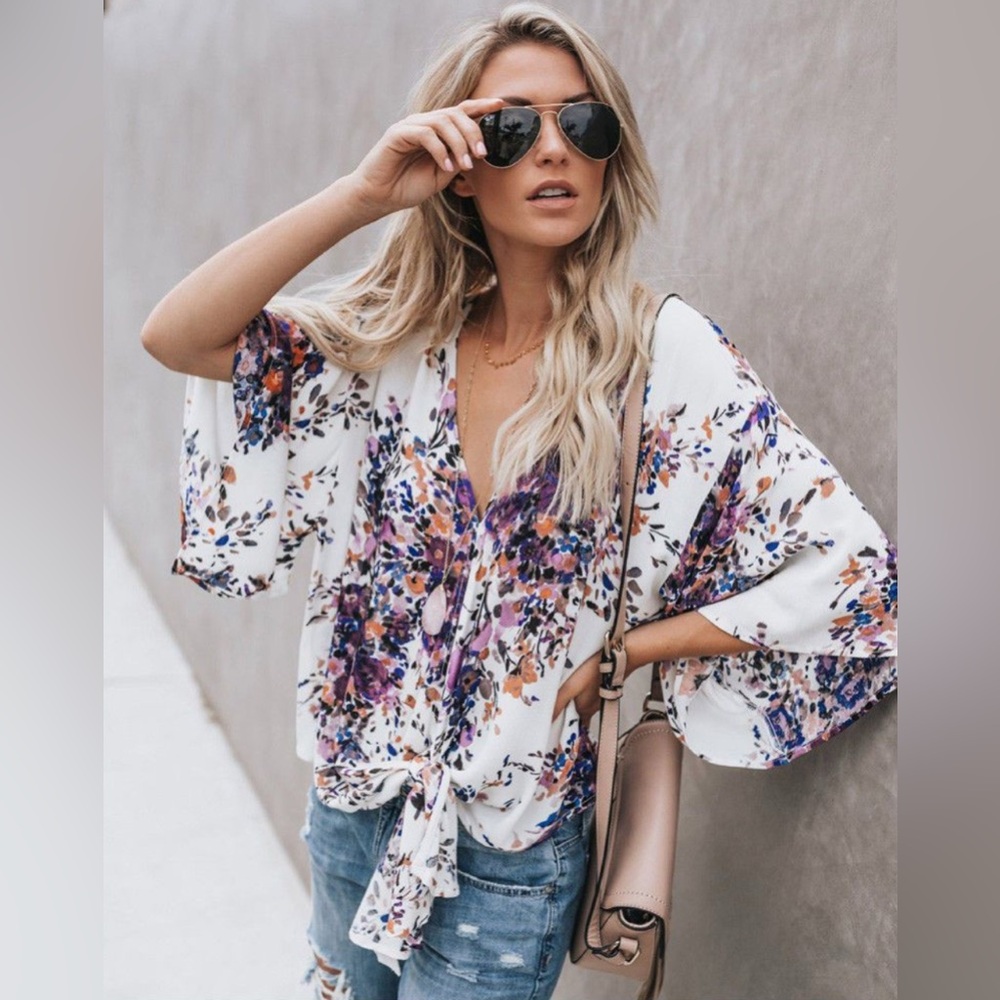 Lovestitch water color floral blouse.